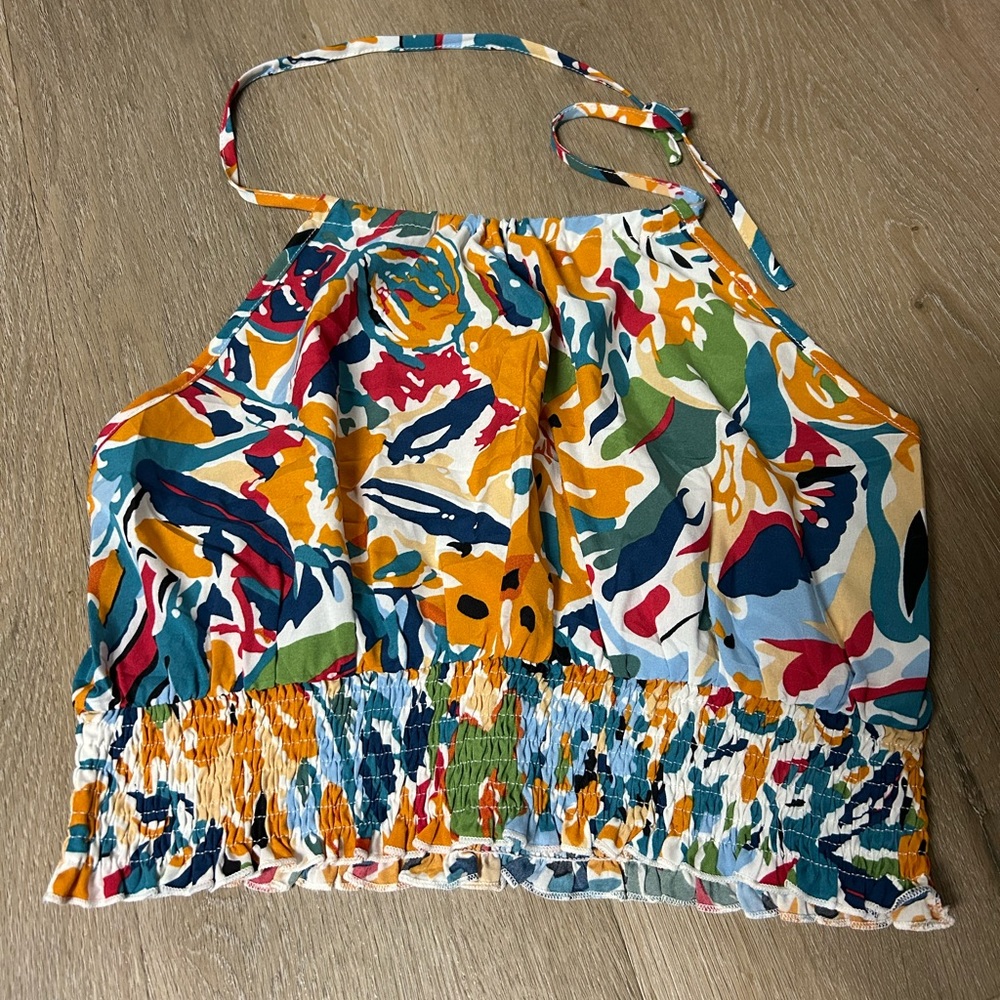 Shein Large Tropic Halter Top